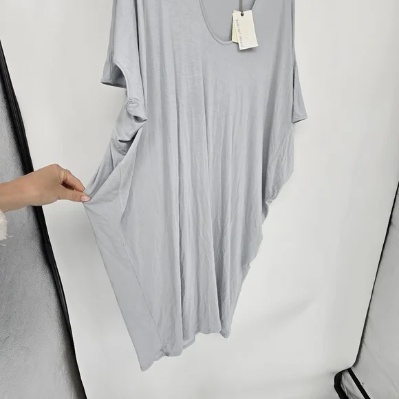 barefoot dreams lux milk jersey caftan grey tunic dress one size - Picture 6 of 7